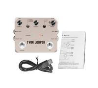 POENVFPO Guitar Looper Pedal with 2 Footswitch 11 Playback Types 10-Minute | 24-bit Sampling for Pro Audio, Studio & Stage Use, Durable Zinc Alloy Housing, Universal Amp Compatibility
