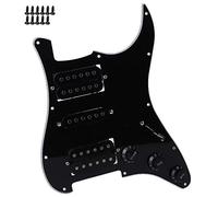 POENVFPO Guitar Pickguard, Humbucker Pickguard with HSH Pickup Loaded Prewired for Electric Guitar (Black)