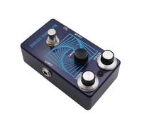 POENVFPO Guitar Reverb Effector, Classic Spring Reverb Simulation, Infinite Sustain, Adjustable Predelay Range, Haunting Trails, Versatile Depth Knob, Dark Blue Aluminum Alloy