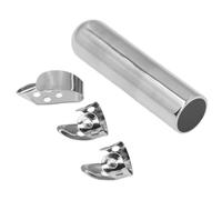 POENVFPO Guitar Slide Tone Bar, Stainless Steel Solid Guitar Slide with Thumb Pick and 2 Finger Picks, for Lap Steel Hawaiian Electric