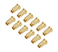 POENVFPO Guitar String Ferrules, Top Mounting Bushings Iron with Through Body Design for Electric Guitar, 12 Pcs Set (Gold)