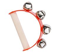 POENVFPO Handle Bells Toy, Wooden Ergonomic Musical Bell for Kids Early Education, with Bright Colors for Auditory Skills and Hand Eye Coordination (Red)