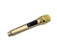 POENVFPO Home Wireless Microphone Portable Handheld for Outdoor Conference 80Hz-15KHz ABS Material 1 Piece (Gold)