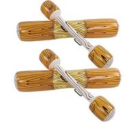 POENVFPO Inflatable Water Bumper Toy Durable Eco-Friendly PVC for Adult Children Swimming Pool Float Game, 2 Pairs, Suitable for Pool Parties (Wood Color)