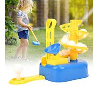 POENVFPO Interior Training Launching Toys - Golfball, Safe and Robust Red Gray Material, Family Training Machine (Yellow and Blue)