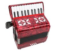 POENVFPO IRIN 22-Key Piano Accordion, 8 Bass Beginner Musical Instrument with Strap, Non- Materials, 31.5 X 26 X 14.5 Cm, for Children