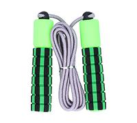 POENVFPO Jump Ropes with Electronic Counter, Adjustable Length Skipping Rope for Exercise with Comfortable Sponge Handle, Thick Cotton Rubber Rope for Men Women Kids (Green)