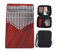 POENVFPO Kalimba, 17 Key Thumb Piano Portable Wooden Finger Musical Instrument for Beginners with External Pickup, Complete Accessories