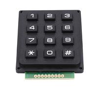 POENVFPO Keyboard Module 3x4 Push Button with 12 Keys Compact Design for Electronics Projects ABS Material