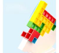 POENVFPO Kids Stacking Blocks Game, Colorful Building Blocks for Hands On Skills Development, with ABS Material, for Boys Girls Birthday