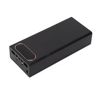 POENVFPO L16 16x18650 DIY Power Bank Compact Design for Mobile Devices Large Capacity with LCD Display (Black)
