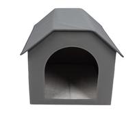 POENVFPO Large Indoor Outdoor Pet House, Cat House for Small Medium Pets with Double Sided Mattress, Foldable Portable Dog for Cats Puppies Rabbits Up to 6kg (Grey)