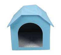 POENVFPO Large Indoor Outdoor Pet House, Cat House for Small Medium Pets with Double Sided Mattress, Foldable Portable Dog for Cats Puppies Rabbits Up to 6kg (Blue)