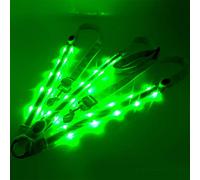 POENVFPO LED Horse Breastplate Collar Polyester Webbing Light Up Horse Chest Harness 3 Light Bars 3 Modes Adjustable High Visibility Tack for Night Riding Equestrian (Green)