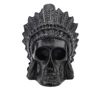 POENVFPO Loud Signal or Scream Whistle, Unique Authentic Human Sounding Scary Horror Skull Shaped Instrument for Collectibles, Pranks, Goth Halloween (Black)