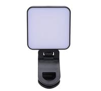 POENVFPO Magnetic Phone Light, 3 Color Adjustable On LED Fill Light with Borderless Panel Design for Photography Video Conference (Black)