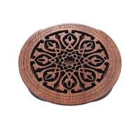 POENVFPO Mahogany Sound Hole Cover, for EQ Acoustic Folk Guitars with Feedback Buffer, Noise Reduction, Easy Install, Dia 10cm (1)