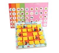 POENVFPO Memory Matching Game, Double Sided Board Game, Poplar Plywood and ABS Material Flip To Win Toy