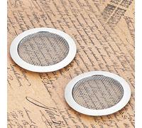 POENVFPO Metal Resonator Guitar Sound Hole Cover, 2-Pack Silver Inserts for Dobro Instruments, Durable Professional Performance Accessories (Silver)