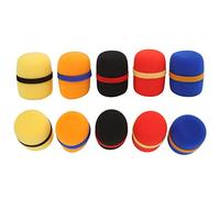 POENVFPO Microphone Cover, 10Pcs Thick Soft Sponge Windscreen Foam Cover with Good Elasticity, for KTV Dance Party Conference Room Stage Performance