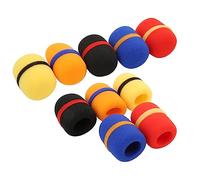 POENVFPO Microphone Cover, 10Pcs Thick Soft Sponge Windscreen Foam Covers, Good Elasticity Various Colors, with Easy Installation, for KTV Stage Performance Conference Interview