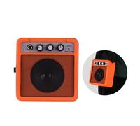 POENVFPO Mini Guitar Amplifier, 5W Portable Acoustic and Electric Amp with Tone Control, Overdrive Function, Headphone Output, Battery or DC Power, for Travel Musicians (Orange)