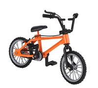 POENVFPO Mini Mountain Bike Model, 1/10 Scale RC Crawler Accessory with Removable Brake Rope and Retro Double Rod Design, for Axial SCX10 D90 D110 Decoration (Orange)