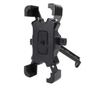 POENVFPO Motorcycle Phone Mount, One Button Locking 360 Degree Rotatable Handlebar Cell Phone Holder with Shock Absorbing Anti Slip Pad, for Electric Bike Cycling Motorcycle (Black)