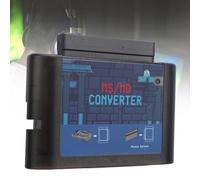 POENVFPO MS to MD Game Card Converter Compact and Durable for 5 3 2 Enrich Gaming Experience for Classic Gamers (Black Transparent)