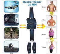 POENVFPO Muscle Training Mat, EMS Smart Fitness Device, 6 Massage Methods, 10 Strength Modes, for Home Office Use (A)