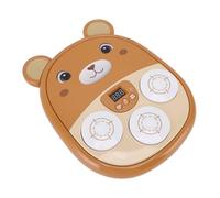 POENVFPO Music Boxing Machine for Kids, Space-Saving Wall Installation, Multi-Sensory Play Experience, Complete Starter Kit, Adorable Cartoon Bear Design, Skill-Boosting Electronic (Brown)
