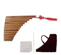 POENVFPO Pan Flute, 15 Pipes, Bamboo, G Tone Pans Pipe, Chinese Traditional Musical Instrument, Suitable for Beginners