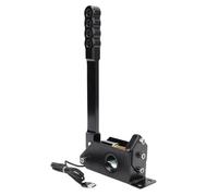 POENVFPO PC USB Handbrake Hall Sensor Linear Analog Sim Racing Handbrake 64 Bit Steel Alloy with Clamp Dual Mode Handle Auto Calibration for Windows Drift Rally Players