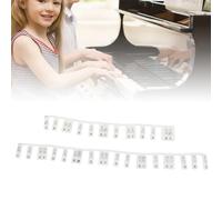 POENVFPO Piano Note Stickers, 61 Key Full Size, Removable and Reusable Silicone, Comes with Pack Box (Black)