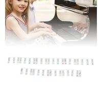 POENVFPO Piano Note Stickers, 61 Key Full Size, Removable and Reusable Silicone, Comes with Pack Box (Colored)