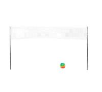 POENVFPO Portable Volleyball Set, Complete Net System for Outdoor Beach Backyard with Support Poles Volleyball Pump Net Rope Nails, and Use