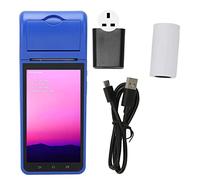 POENVFPO POS Receipt Printer, 5.5in Touch Screen 2GB RAM 32GB ROM 4G LTE WiFi 58mm Thermal Printer with 5MP Camera, for 1D 2D QR Barcode Scanning (UK Plug)