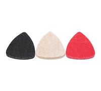 POENVFPO Premium Felt Ukulele Picks, 3-Piece Set, Black Beige Red, Soft Wool Material for Guitar and Bass Players (Mixed color 3 piece pack)