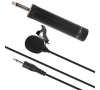 POENVFPO Professional Inverse Microphone for saxophone: Accessories of Musical Instruments with Cable, Omnidirectional Microphone, Armored Cable 5 M, Base of 6.35 Mm, Wind Noise Reduction, Black (5