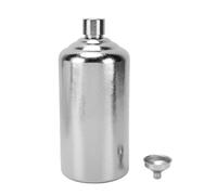 POENVFPO Pure Ti Wine Flask, Lightweight Portable Durable Made Cylindrical Bottle with Stainless Steel Funnel, for Outdoor Camping Travel Hiking (1000ml)