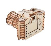 POENVFPO Puzzle Games Wooden 3D Jigsaw Puzzle Camera Model 13.5 X 14.5 X 10.5cm Graphics Perception Observation Toy for Kids Age 8 Plus Birthday Party Holiday