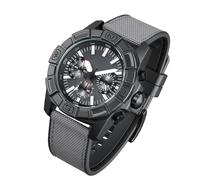 POENVFPO Quartz Watch Men, Solar Charged with 50m Water Resistant Mineral Glass, Durable Multifunction Timekeeper for Casual Outdoor Business Activities