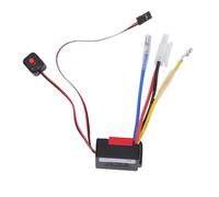 POENVFPO RC Brushed ESC, 1/10 RC Car Accessory, 60A Electronic Speed Controller with BEC 3A 6V for 2-3S LiPo, Compatible with Crawlers Trucks Short Course Vehicles (Red)
