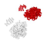 POENVFPO RC Car Drift Track Set, ABS RC Car Field Fence Set with 30 Cones, for 1/14 1/16 1/18 1/24 1/28 Model, Indoor Outdoor Racing, White Red