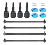POENVFPO RC Car Drive Shaft,Metal Dog Bone Shafts Suitable for HSP 94111 94108 1/10 RC Car Upgrade Parts (Black)