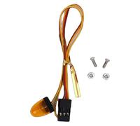 POENVFPO RC Car Rotating Flashing Lamp, CH3 Control Mode with Remote for Fast Slow Strobe Flash Off, Mini Rotating Beacon Light for RC Model Construction Emergency Cars, 10x15mm 4.8 6V (Orange)