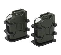 POENVFPO RC Car Simulated Fuel Tank Realistic Decoration for 1/8 1/10 RC Crawler Car for SCX10, 2 Pack Mini Oil Can Upgrade Accessory (Dark Green)