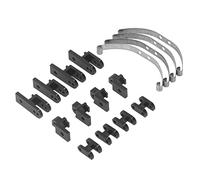 POENVFPO RC Leaf Spring Suspension Bar, Alluminum Alloy Leaf Spring Suspension Set for WPL B4 24 1/16 RC Car with 12pcs Springs, 4 Bars (Black