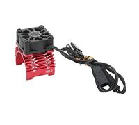 POENVFPO RC Motor Aluminum Alloy Single Cooling Fan Heat Sink for 28mm 29mm 380 Brushless Motor 8.4V, Strong Heat Dissipation Radiator for RC Car, Durable Wear Resistant Material, Ideal for Car (Red)