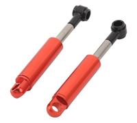 POENVFPO RC Shock Absorber, Smooth Damping Aluminum Alloy Construction, Oil Damper, 62mm 2Pcs Suspension, for 1/14 Scale Trailer Truck Models, RC Hobbyists, Off-Road Enthusiasts (red)